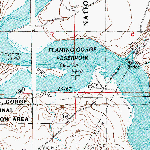 Topographic Map of Big Dry Creek, WY