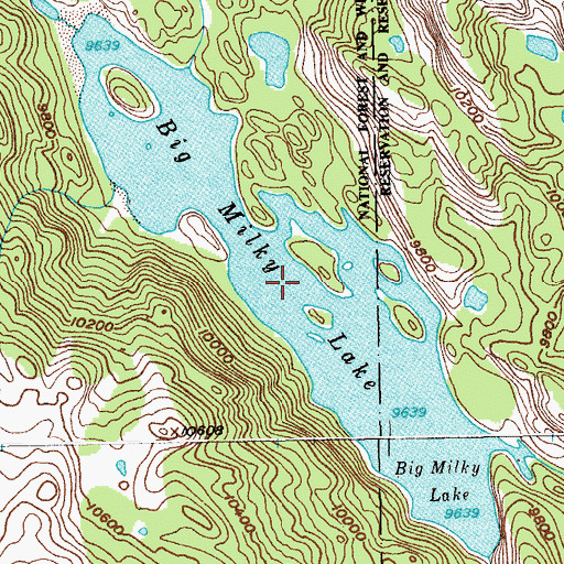 Topographic Map of Big Milky Lake, WY