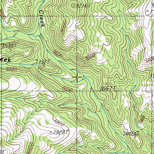Topographic Map of Big Tree Creek, WY