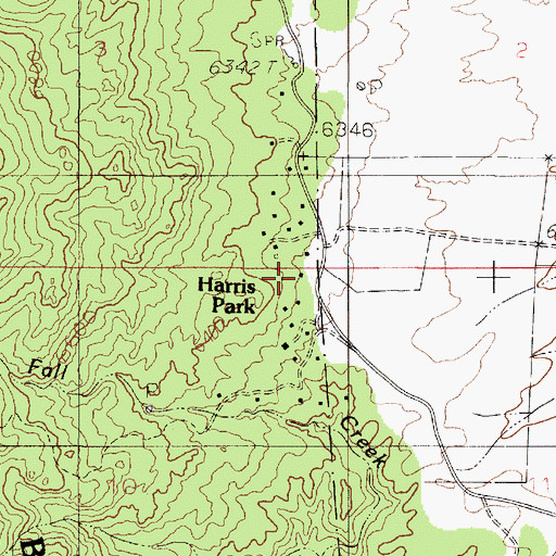 Topographic Map of Binford, WY