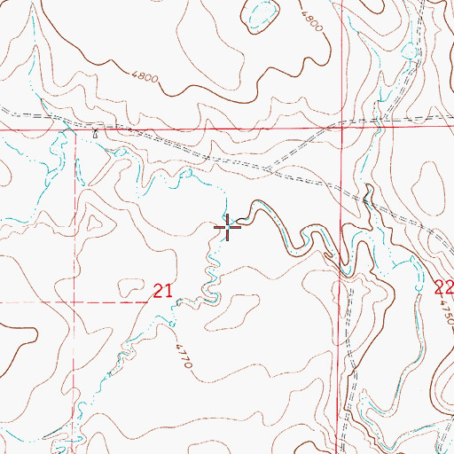 Topographic Map of Black Butte Creek, WY