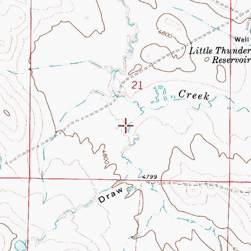 Topographic Map of Black Butte Draw, WY