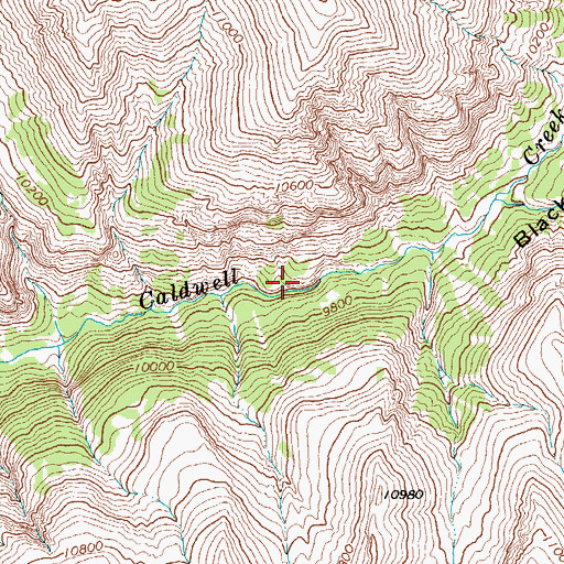 Topographic Map of Black Canyon, WY