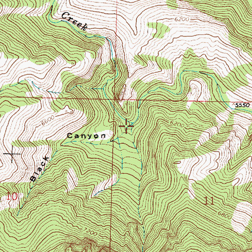 Topographic Map of Black Canyon, WY