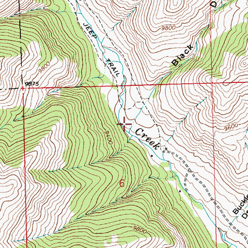 Topographic Map of Black Draw, WY