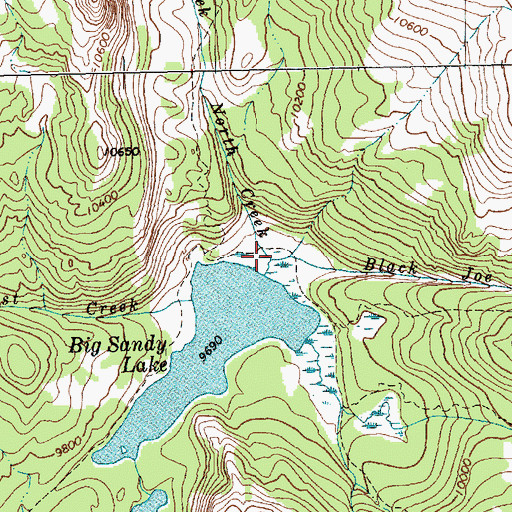 Topographic Map of Black Joe Creek, WY