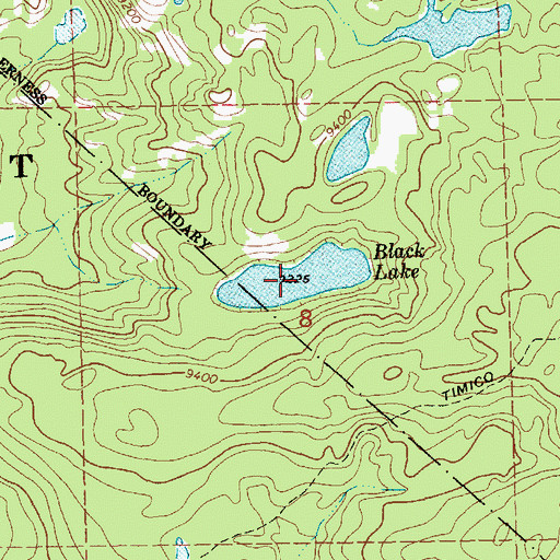 Topographic Map of Black Lake, WY
