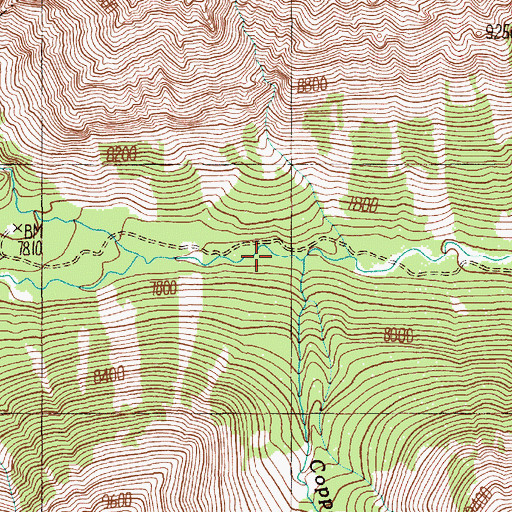 Topographic Map of Blackbird Creek, WY