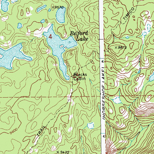 Topographic Map of Blacks Cabin, WY