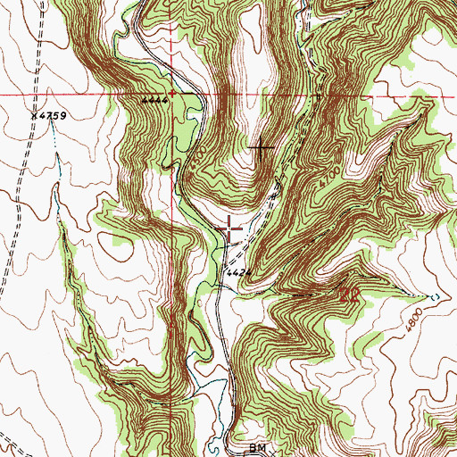 Topographic Map of Blacktail Canyon, WY