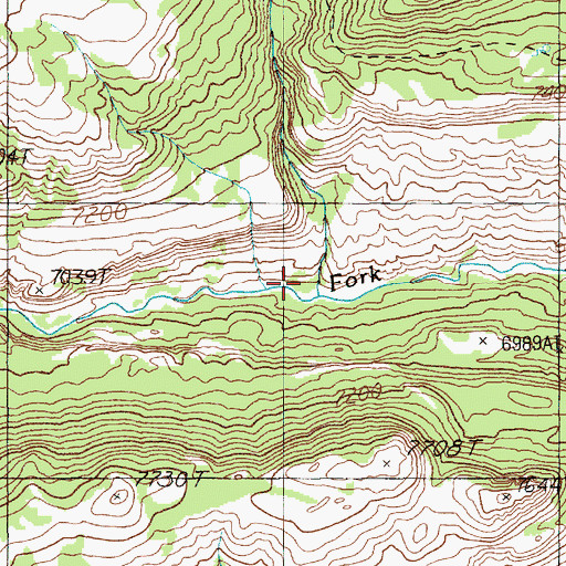 Topographic Map of Blacktail Creek, WY