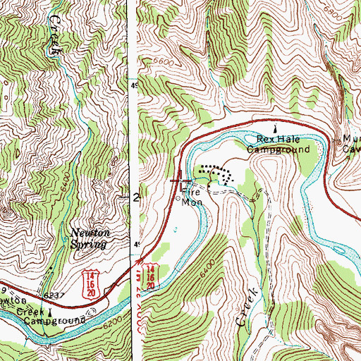 Topographic Map of Blackwater Creek, WY
