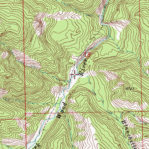 Topographic Map of Blanchette Creek, WY
