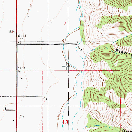 Topographic Map of Blaney Canyon, WY