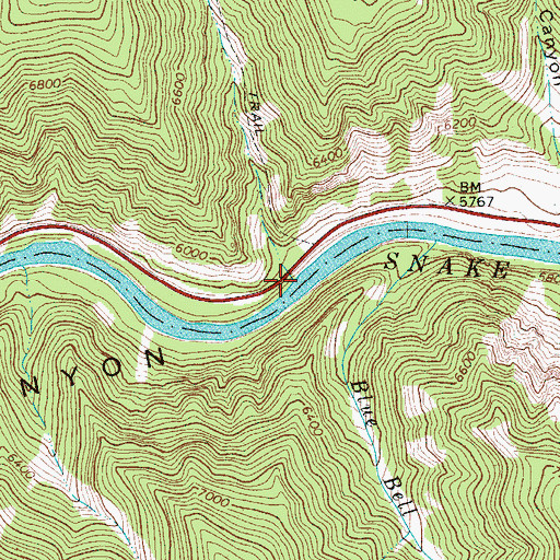Topographic Map of Blind Canyon, WY