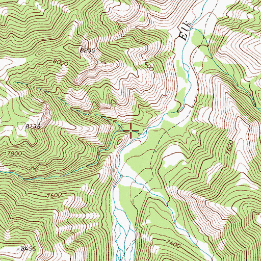 Topographic Map of Bloom Creek, WY