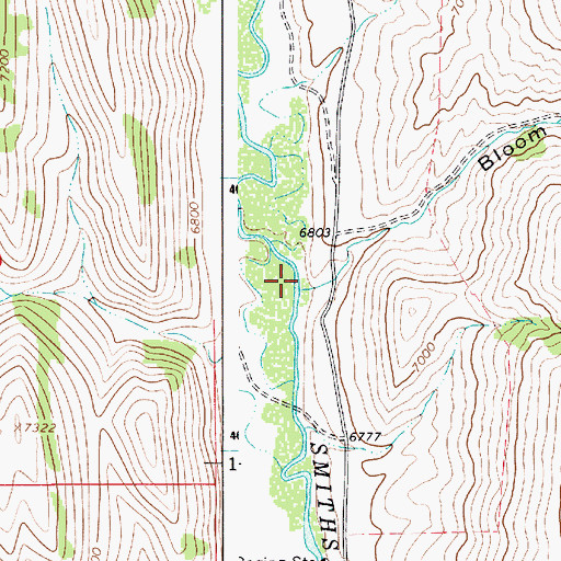 Topographic Map of Bloom Hollow, WY