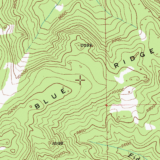 Topographic Map of Blue Ridge, WY