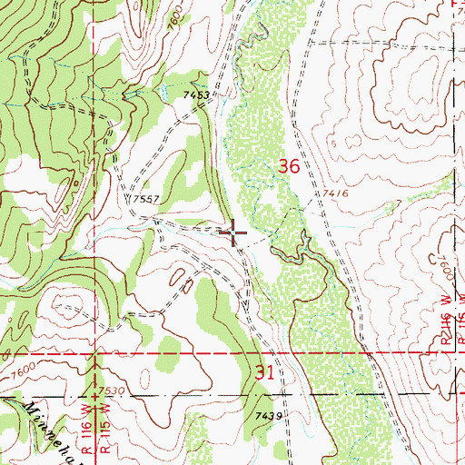 Topographic Map of Bluejay Creek, WY