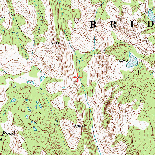 Topographic Map of Bluff Park Creek, WY