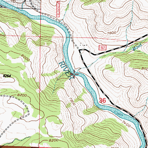 Topographic Map of Boat Creek, WY