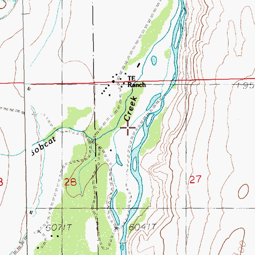 Topographic Map of Bobcat Creek, WY