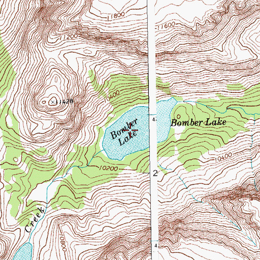 Topographic Map of Bomber Lake, WY