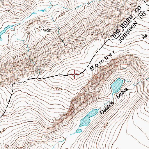 Topographic Map of Bomber Mountain, WY
