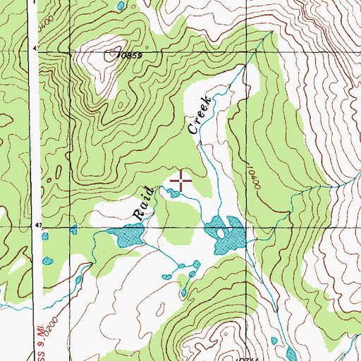 Topographic Map of Bonneville Basin, WY