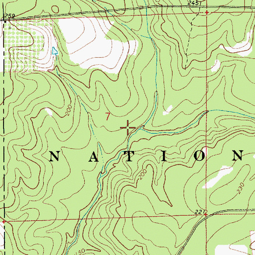 Topographic Map of Hurricane Creek, AL