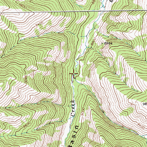 Topographic Map of Boulder Basin, WY
