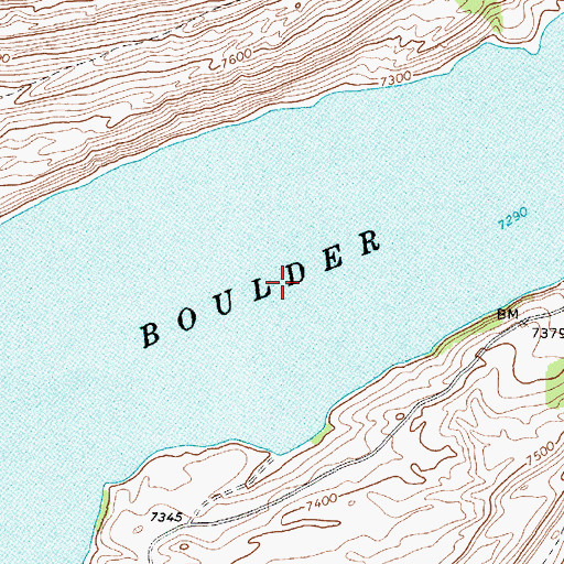 Topographic Map of Boulder Lake, WY