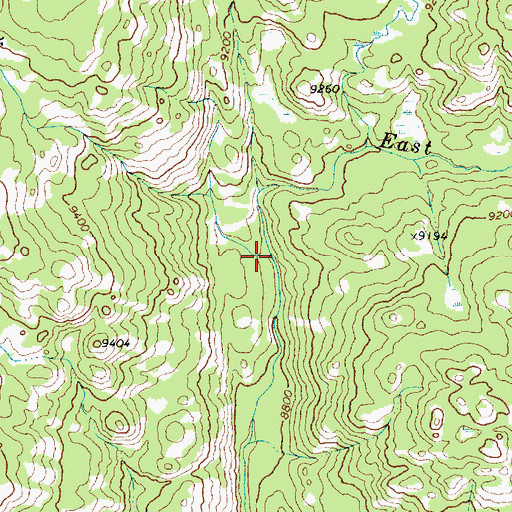 Topographic Map of Boundary Creek, WY
