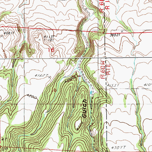 Topographic Map of Boundary Gulch, WY