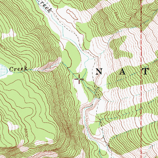 Topographic Map of Box Creek, WY