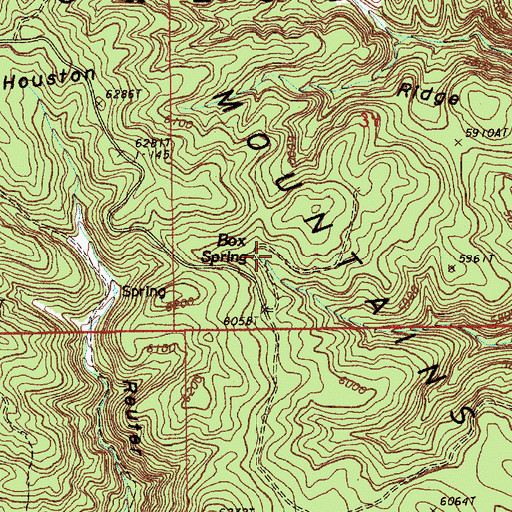 Topographic Map of Box Spring, WY