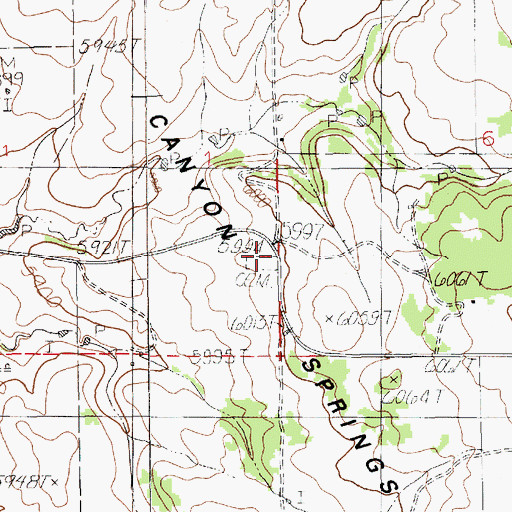 Topographic Map of Boyd Cemetery, WY