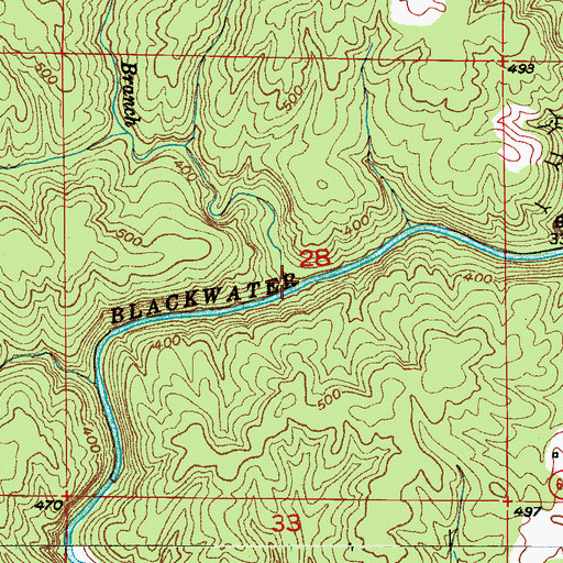 Topographic Map of Ice Branch, AL