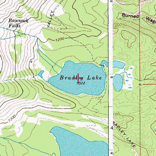 Topographic Map of Bradley Lake, WY