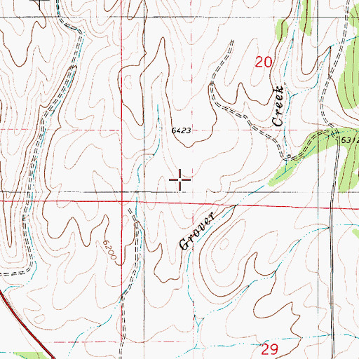 Topographic Map of Bradshaw Canyon, WY