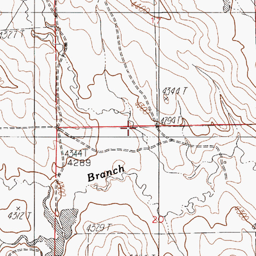 Topographic Map of Brainard Draw, WY