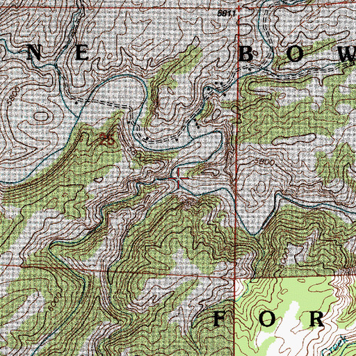 Topographic Map of Brandel Creek, WY