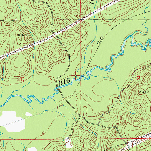 Topographic Map of Indian Creek, AL