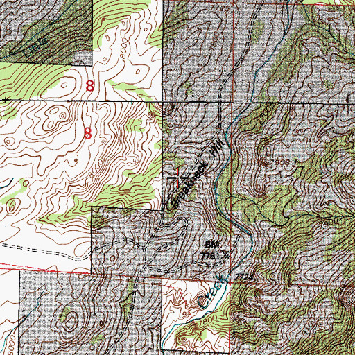 Topographic Map of Breakneck Hill, WY