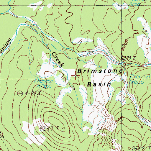 Topographic Map of Brimstone Basin, WY