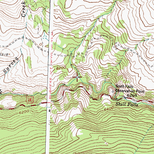 Topographic Map of Brindle Creek, WY