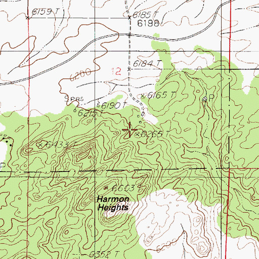 Topographic Map of Bromley School, WY