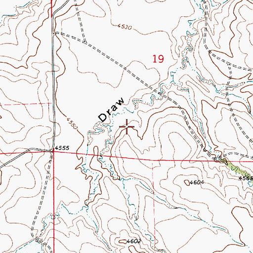 Topographic Map of Bruce Draw, WY