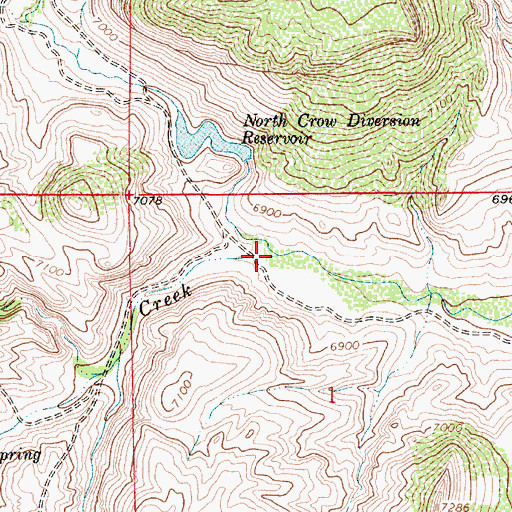 Topographic Map of Brush Creek, WY