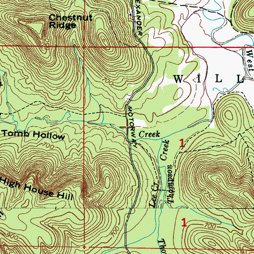 Topographic Map of Indian Tomb Hollow, AL